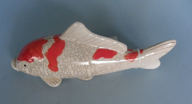 Raku Handarbeit Fish Crazy Clay Studio So. Africa Gerhard de Bier signiert 10" lang 4