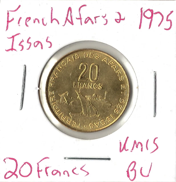 Coin French Afars and Issas 20 Francs 1975 KM15, Combined shipping