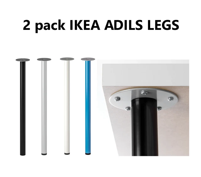 IKEA ADILS 2 X Metal Table Legs, Table Support Stand Legs Only 70cm All