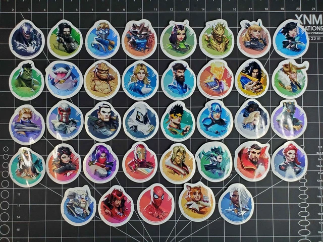MARVEL RIVALS PLAYABLE Characters Sticker Set | 37 High Quality Glossy ...