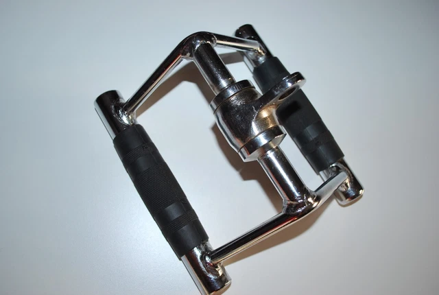 HEAVY DUTY DOUBLE D Handle Revolving Grip 360 Swivel Cable Attachment ...