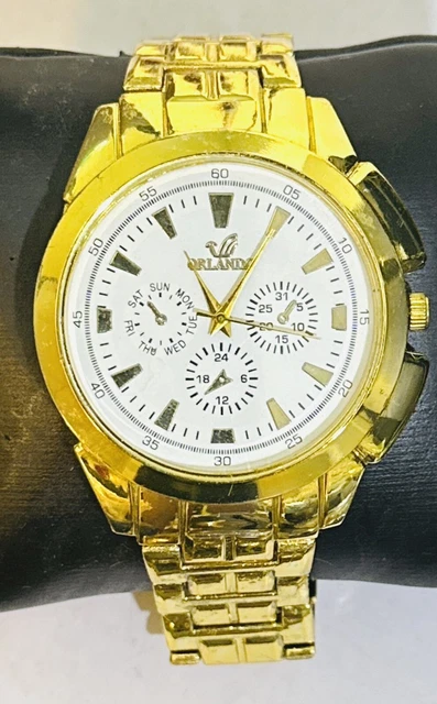 Brand New Large Orlando Gold Tone Watch For Men Z:405