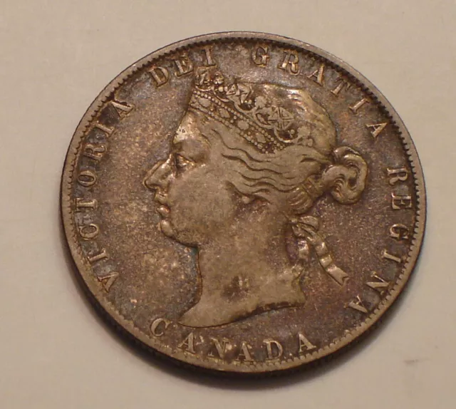 1870 Silver Fifty Cents 50¢ of Canada very Nice ORIGINAL  Queen Victoria