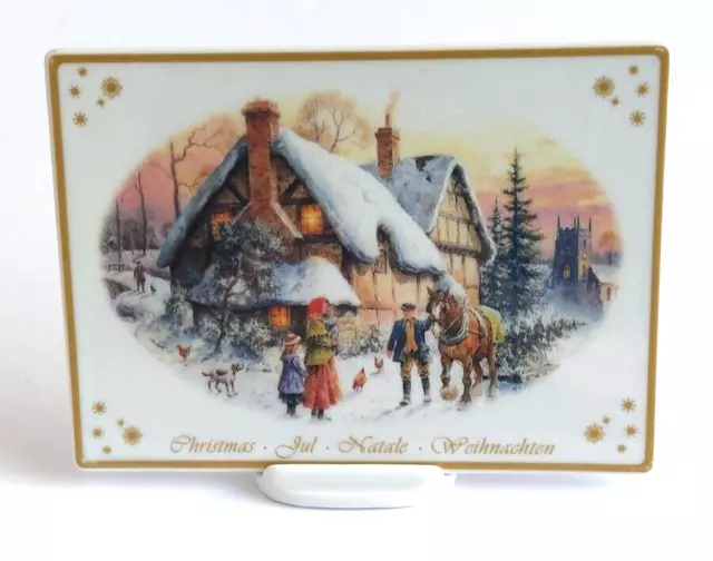 Weihnachtskliese ~ Weihnachtsszene 10 x 14,5 cm Ferienhaus & Auenpferd