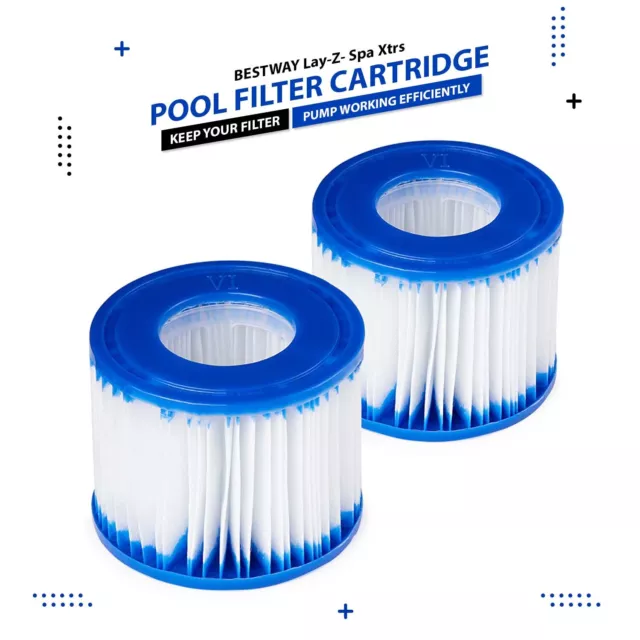 Bestway Filters Cartridge Lay-Z-Spa Hot Tub Size VI Fits All Lay-Z-Spa Models