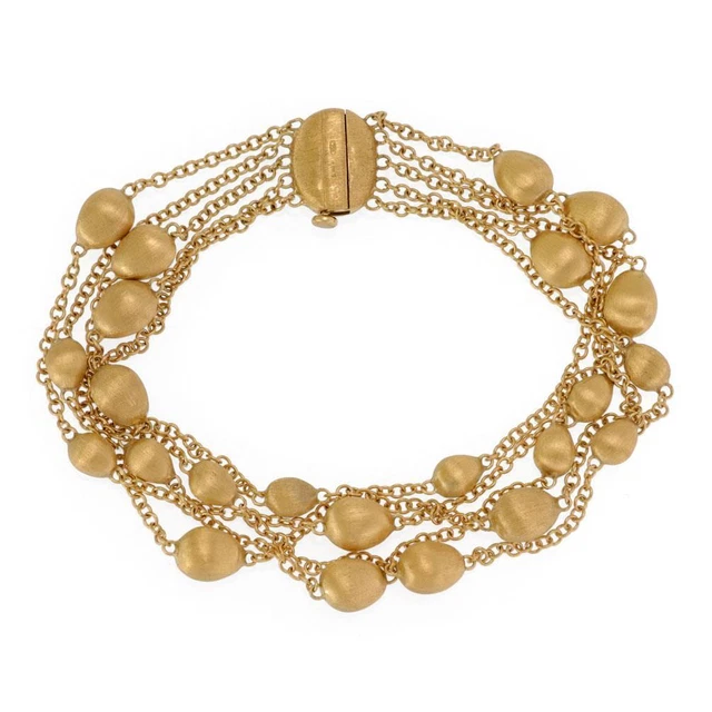 Marco Bicego Siviglia 18k Yellow Gold Beaded 5 Strand Chain Bracelet Marco Bicego Siviglia 18k Yellow Gold Beaded 5 Strand Chain Bracelet