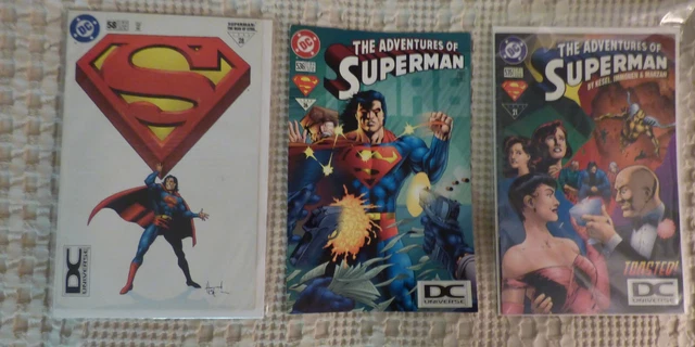 Lot Of 3 DC Comics Superman Numbers 58, 535, & 536  1996 All Bagged And Boarded