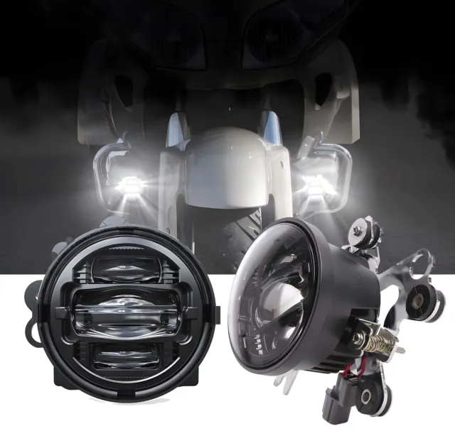 For Honda Goldwing GL1800 DOT Motorcycle LED Fog Light w/ Mounting Bracket Lamp