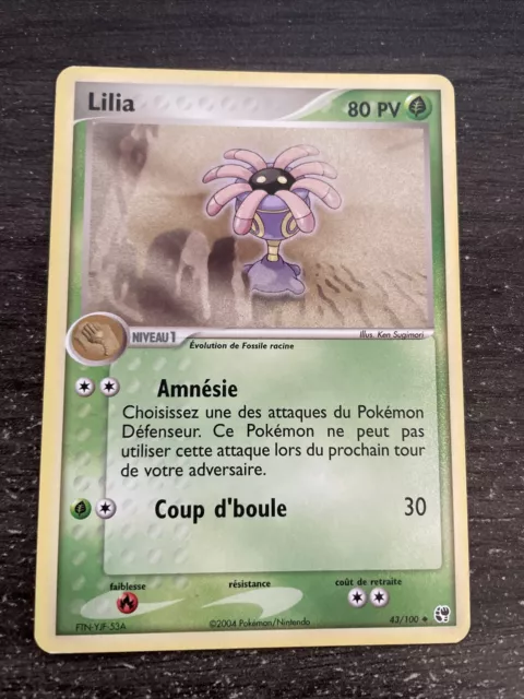 Lilia Unco - Pokemon 43/100 Ex Sandstorm Close To New Fr
