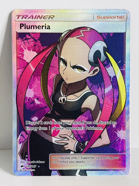 Pokemon Card - Plumeria 145/147 - SM Burning Shadows Full Art Ultra Rare