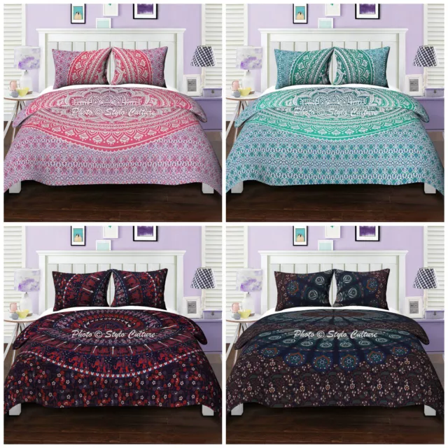 Indian Mandala Duvet Doona Cover Bedding Blanket Queen Quilt Cover Comforter