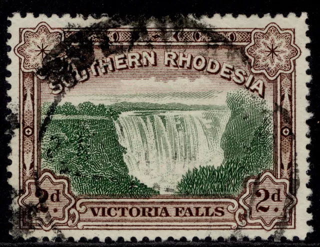 SOUTHERN RHODESIA GV SG29, 2d green & chocolate, FINE USED.