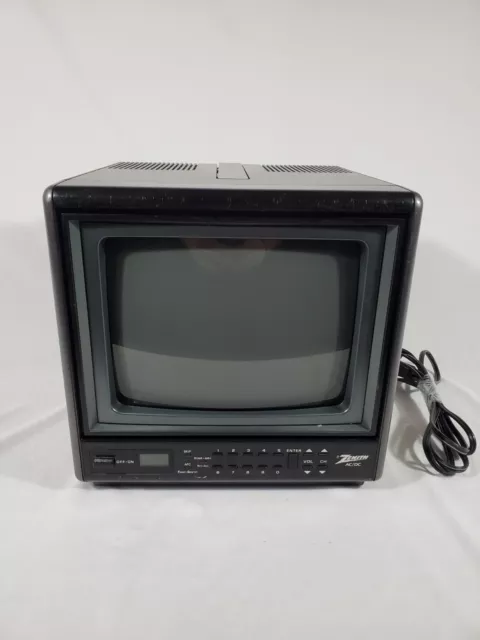 Vintage Zenith D0930S AC DC Retro Gaming Color 9" Portable Cube TV WORKS Great