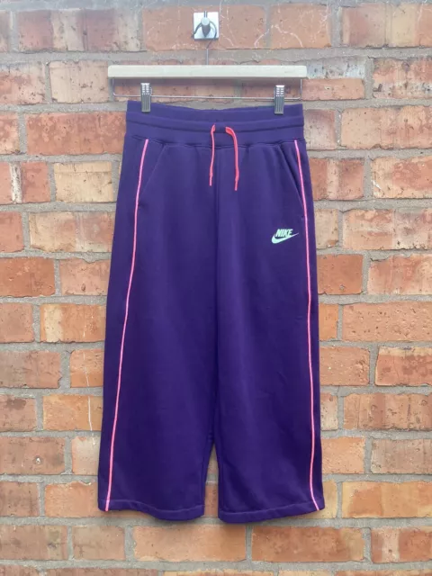 BNWT Nike Girls French Terry High Waist Cropped Bottoms Age 10-12 Years