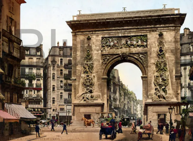 1890 Paris. Porte St. Denis 11 x 14" Photo Print