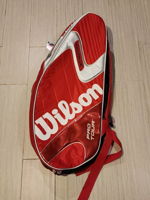 Wilson Pro Tour 6 Pack Bag - Tennis Racquet/Backpack RED