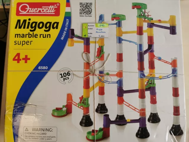 Quercetti Migoga Marble Run Basic 4+ Jahre Kugelbahn Konstruktion Murmelbahn