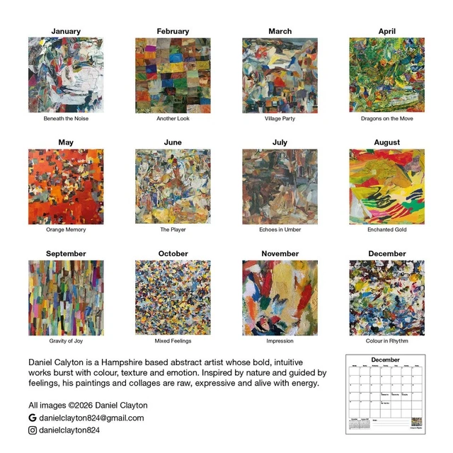 CALENDAR 2026 Fine Art Calendar 2026 Original Abstract Mixed Media calendar-2026-fine-art-calendar-2026-original-abstract-mixed-media