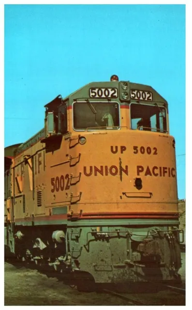 Union Pacific Rr #5002 At Hinkle Refueling Center.vtg Railroad Postcard*B1