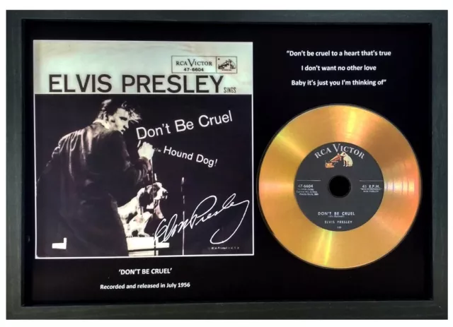 Elvis Presley 'Don't Be Cruel' Signed Photo Gold Cd Gift Collectable Memorabilia