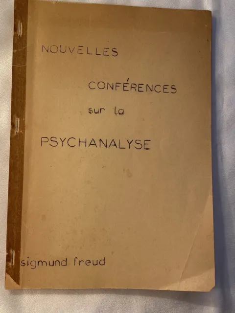 Sigmund Freud. Nouvelles Conferences Sur La Psychanalyse 1936 Doc Dactylographie