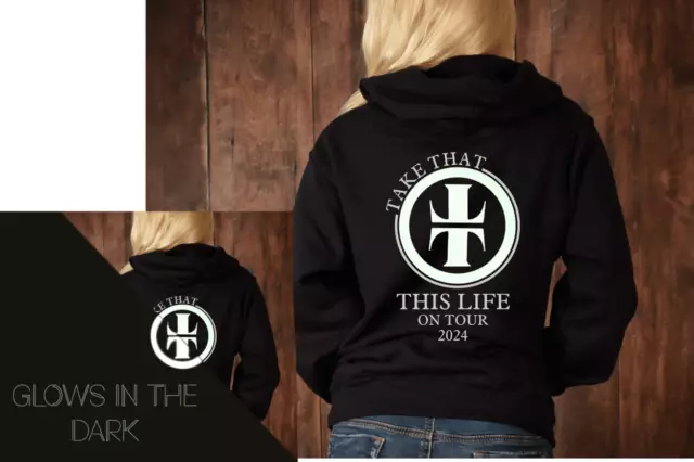 Take That unofficial This life glow in the dark tour zip up hoodie