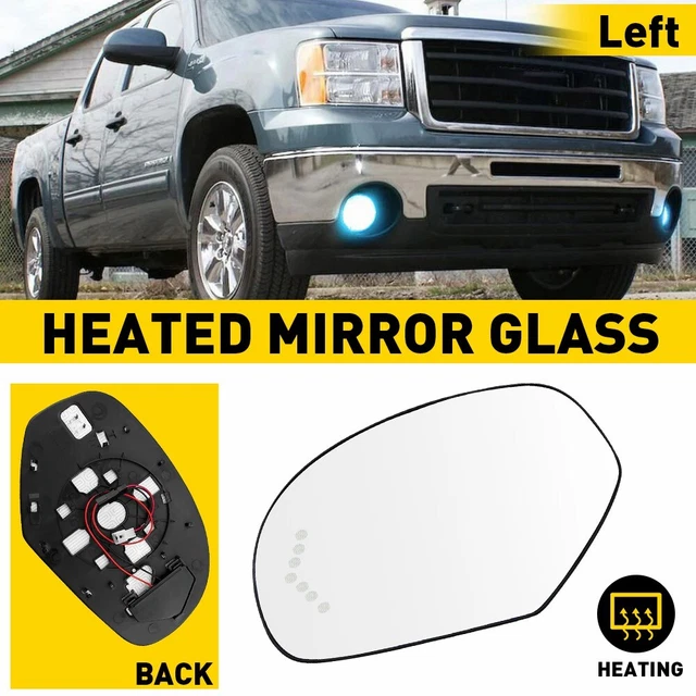 for 2007-2014 Cadillac Chevy Tahoe GMC Sierra Mirror Glass Heated Driver Side LH