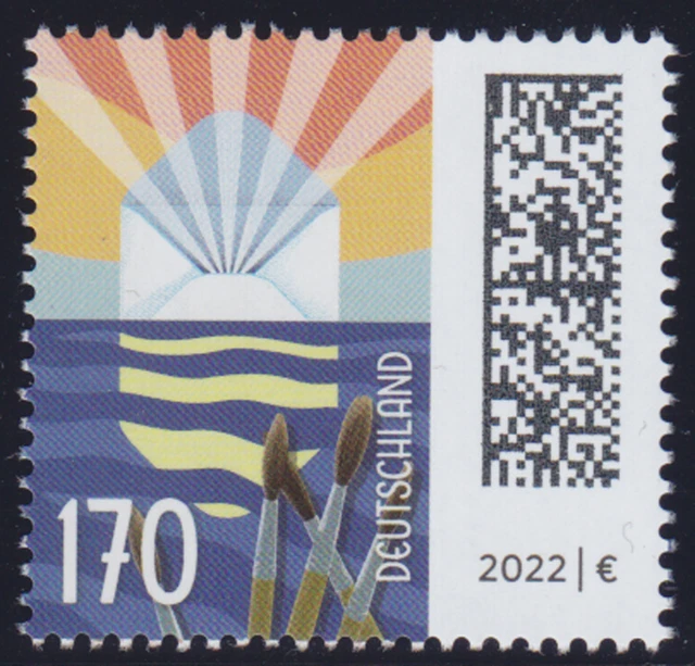 Bundesrepublik 3695 ** 170 Ct. Freimarken Welt der Briefe, Brief und Pinsel