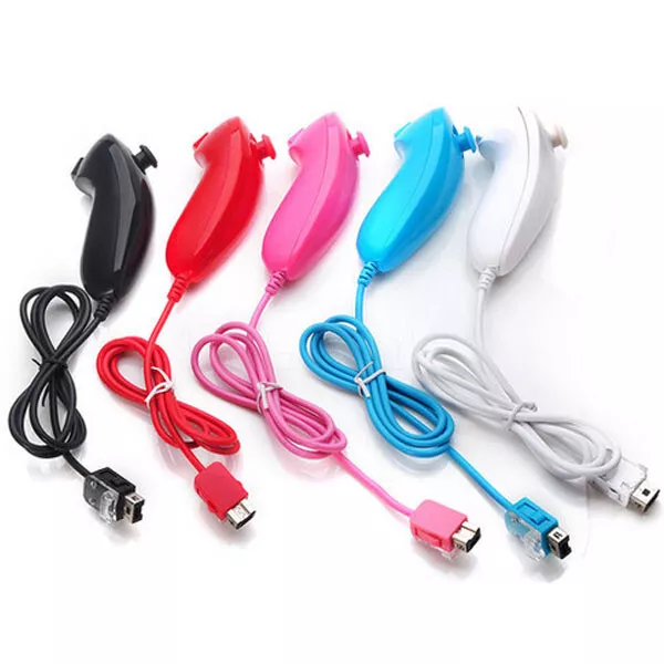 Nunchuck Nunchuk Video Game Controller Remote For Nintendo Wii Console 5 Colors
