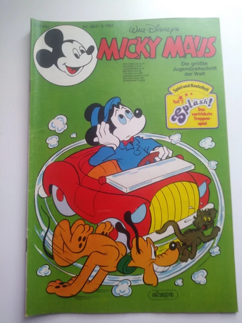 Micky Maus Heft Nr. 38 von 1982 mit Beilage + Schnipp