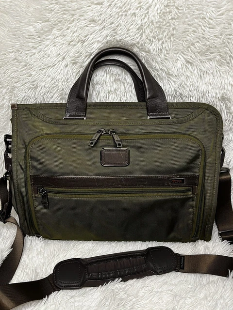 Tumi Alpha 2 Slim Deluxe Olive Green 16” Portfolio Business Briefcase 261100L2