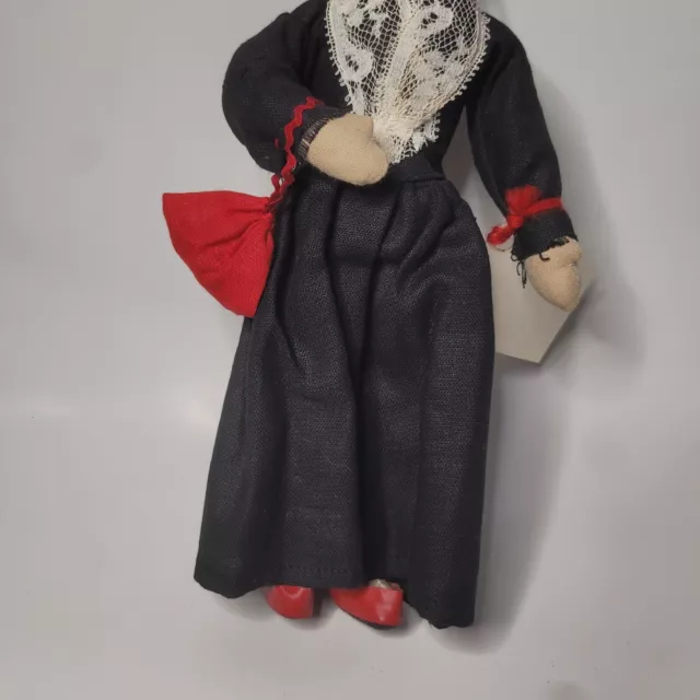 Marie Laveau Voodoo Queen Handmade Cloth Doll Mid Century Vintage Doll 3