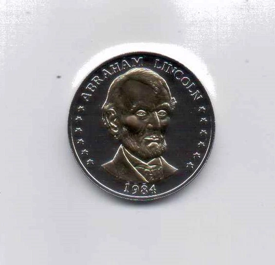 1984 Abraham Lincoln 175th Anniversary Silver and Gold Plated Coin/Medal