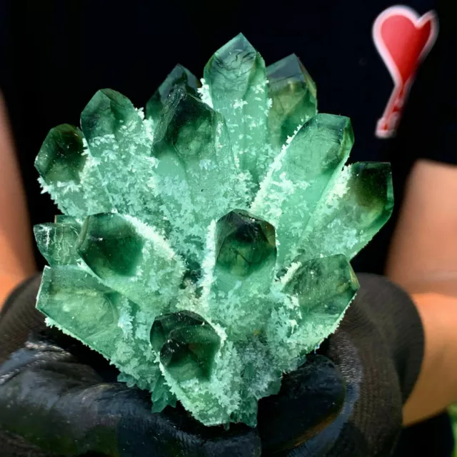 250-1000g New Find Green Phantom Quartz Crystal Cluster Mineral Specimen Healing