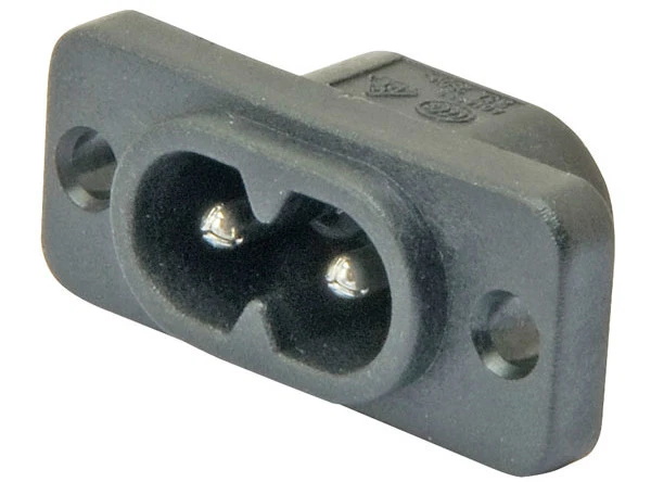 2 PIN FIGURE 8 Type Iec C8 Rewireable Female Inlet Socket, Surface ...