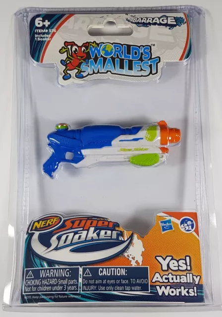 Worlds Smallest NERF Super Soaker Barrage Mini Water Gun *Actually Works*