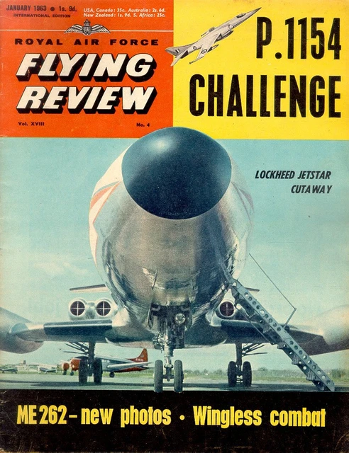 RAF FLYING REVIEW GENNAIO 63 WW2 POTEZ 63_Me262_LOCKHEED JETSTAR_Do24 ...