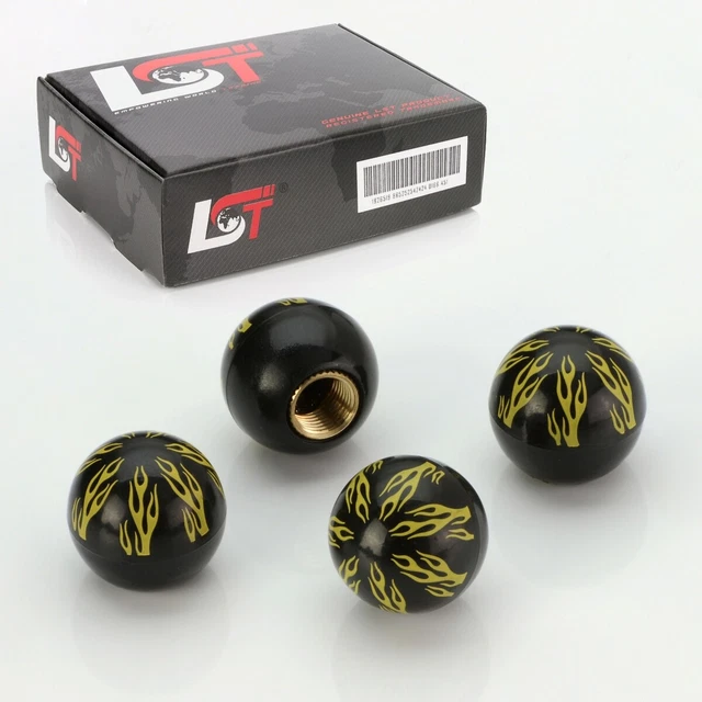 Lot De 4 Bouchons De Valve Presta/Dunlop En Aluminium Noir | Bouchons Anti-poussière Pour Chambre à Air Vélo - 11
