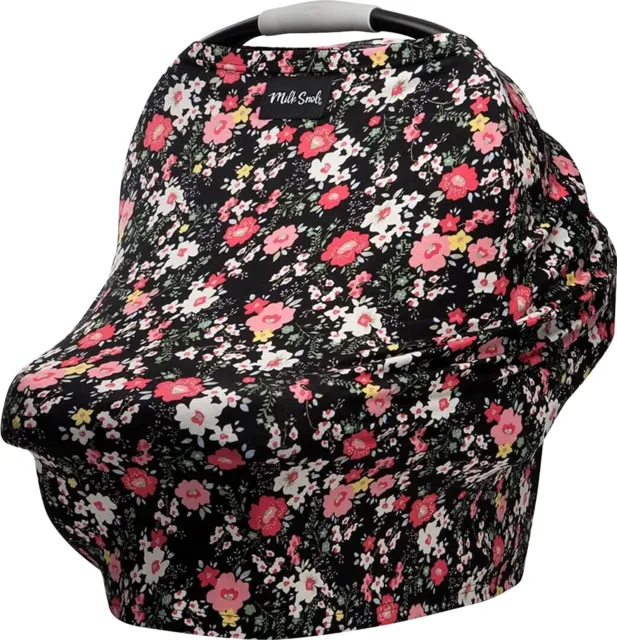 Milk Snob 5-in-1 Privacy Cover for Car Seat Stroller Breastfeeding - Peony Style