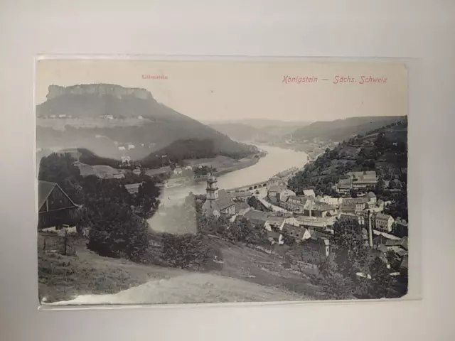 Königstein Lilienstein sächs. Schweiz 6.7.07 echt gelaufen sauber gestempelt