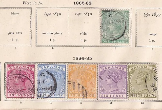Bahamas 1862 collection of 6 CLASSIC stamps / HIGH VALUE!