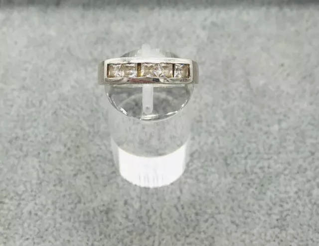 925 Anillo de Plata, Circonia, Talla 54 , de Gran Angular Buen