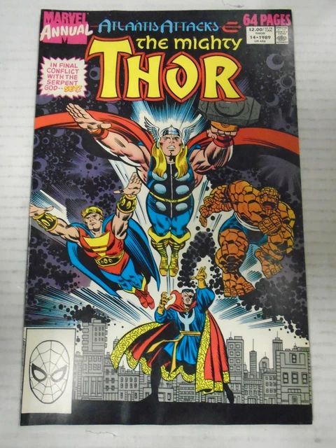 THOR ANNUAL #14 (1989) Atlantis Attacks, Dr. Strange, Thing, Quasar, Loki