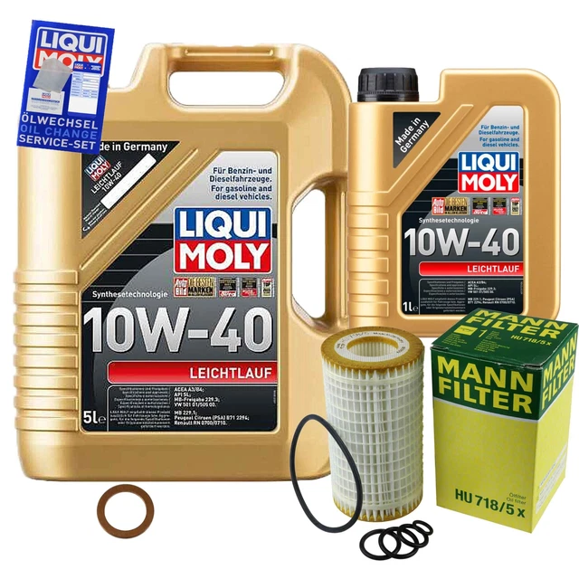 LIQUI-MOLY LWECHSEL 10W-40 L 6L Filtersatz Gl Hkerzen F R Mercedes E