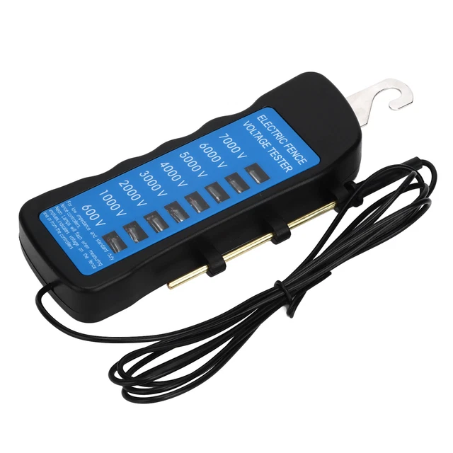 Electric Fence Voltage Tester 8 Indicator Lights 600-7000V Current Testing Tool