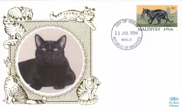 (99040) Maldivas FDC Benham Cats 1994