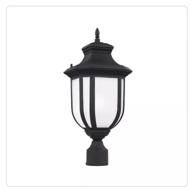 Sea Gull Lighting Childress 1 Light Outdoor Post Lantern, Black - 8236301-12