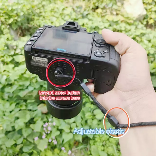 1/4 Inch Handle Camera Screw 1/4" D Ring Adapter w 14cm Adjustable H;c;
