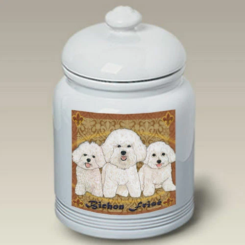Bichon Frise Ceramic Treat Jar PS 52037