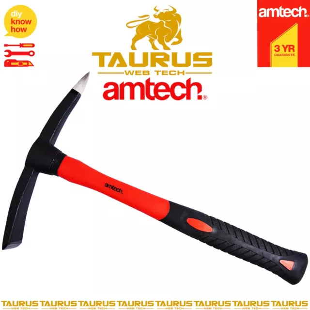 AMTECH Mini Mattock FIBREGLASS SHAFT Camping DIY Pickaxe Garden DIG Farm Tool UK 3